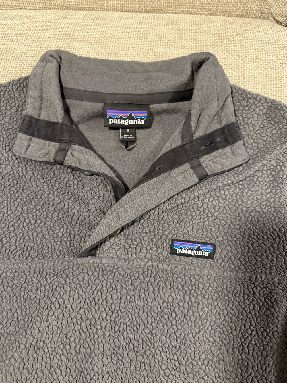 Patagonia Gray Men's Synchilla Snap-Front Fleece Pullover